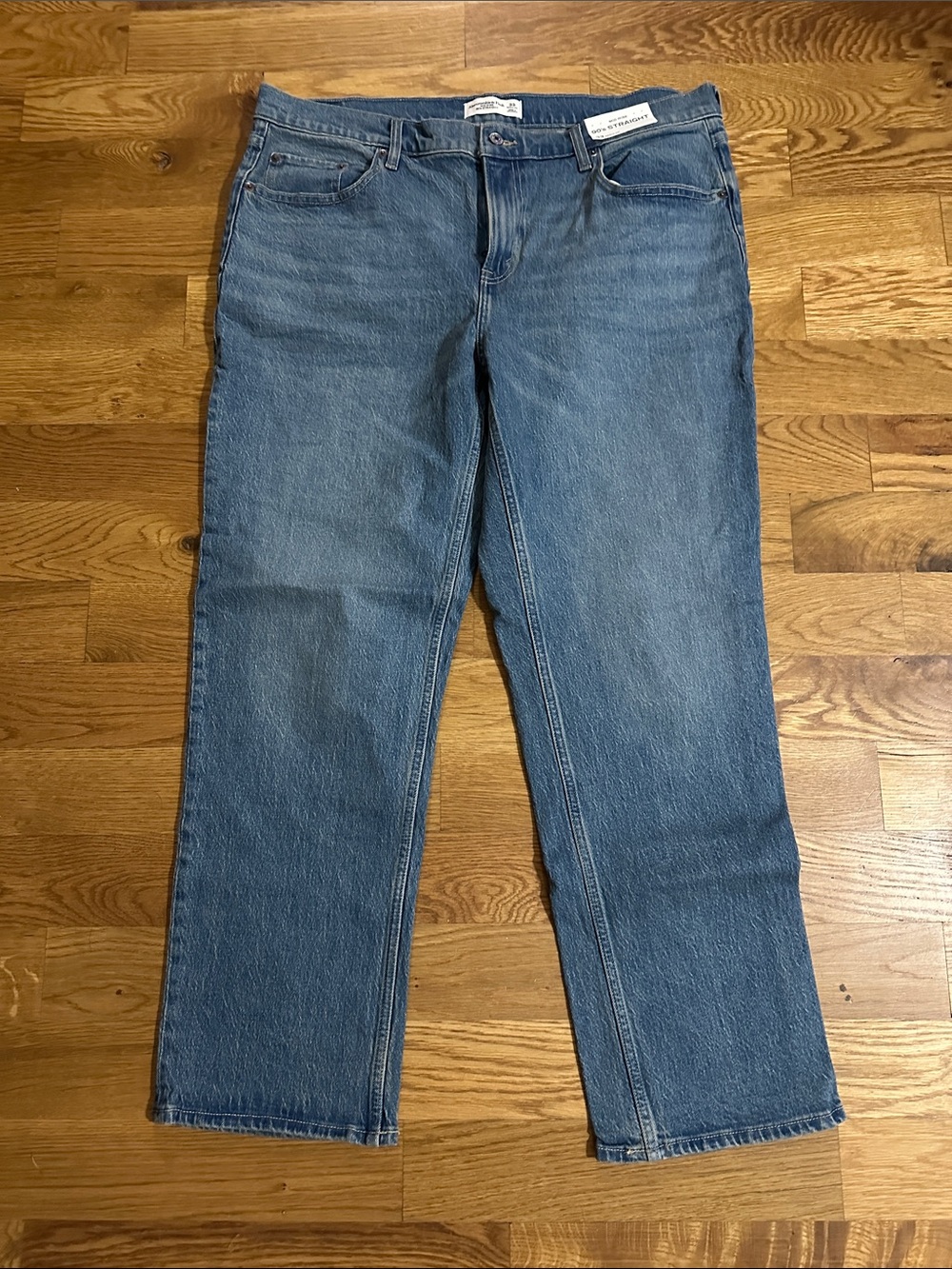Abercrombie & Fitch Men's Medium Blue Straight Jeans